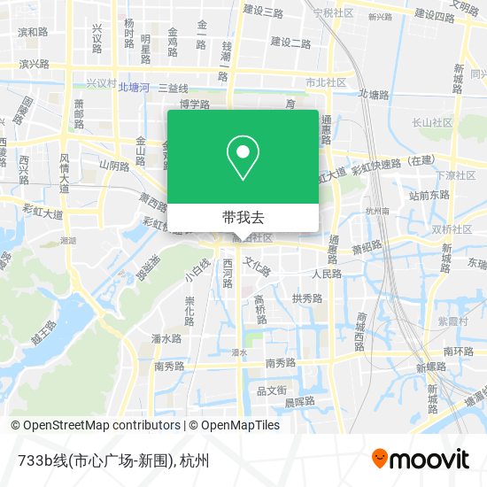 733b线(市心广场-新围)地图