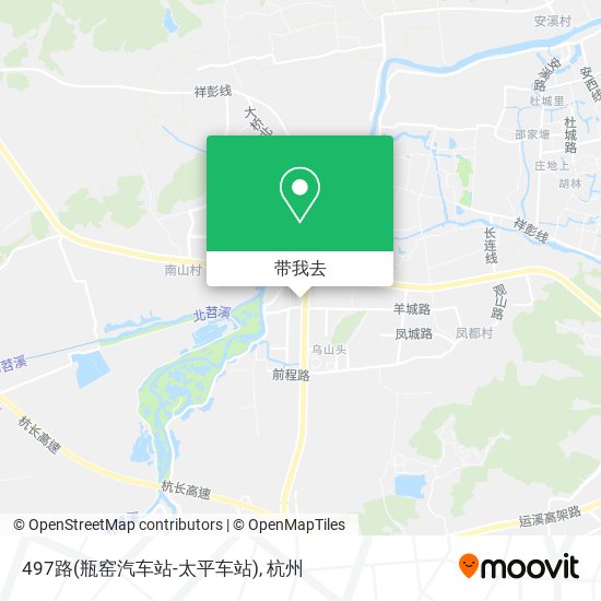 497路(瓶窑汽车站-太平车站)地图