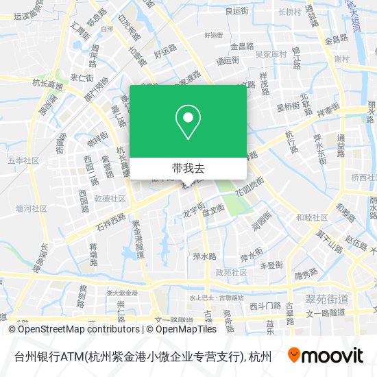 台州银行ATM(杭州紫金港小微企业专营支行)地图