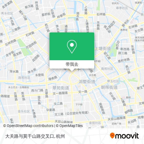 大关路与莫干山路交叉口地图