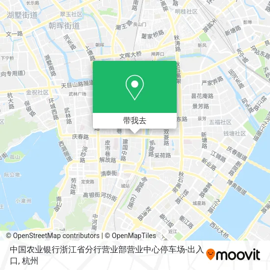 中国农业银行浙江省分行营业部营业中心停车场-出入口地图