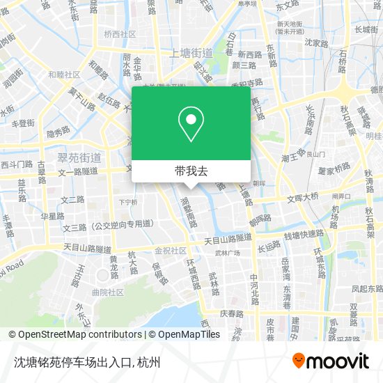 沈塘铭苑停车场出入口地图