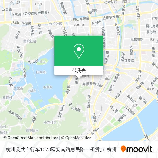 杭州公共自行车1078延安南路惠民路口租赁点地图