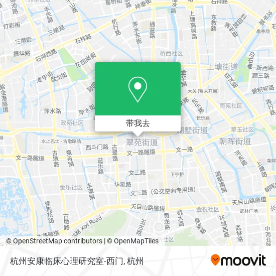 杭州安康临床心理研究室-西门地图