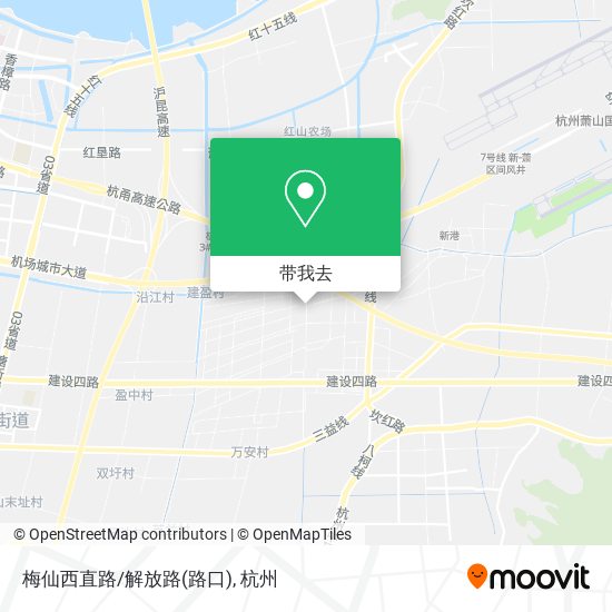 梅仙西直路/解放路(路口)地图