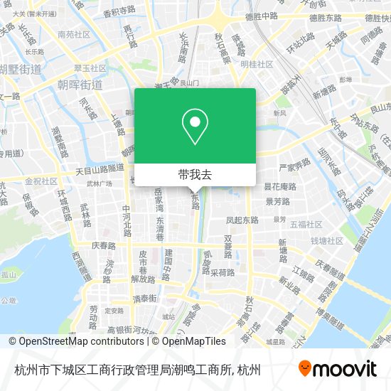 杭州市下城区工商行政管理局潮鸣工商所地图