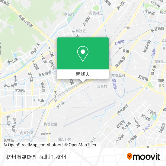 杭州海晟厨具-西北门地图