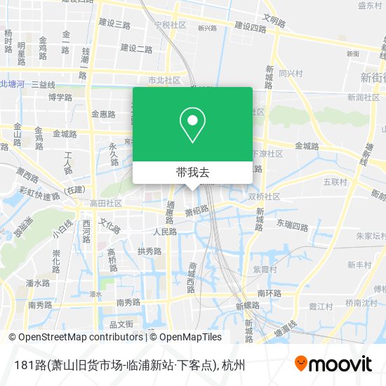 181路(萧山旧货市场-临浦新站·下客点)地图