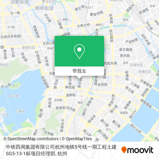 中铁四局集团有限公司杭州地铁5号线一期工程土建SG5-13-1标项目经理部地图
