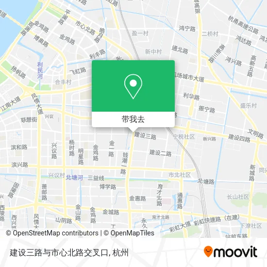 建设三路与市心北路交叉口地图