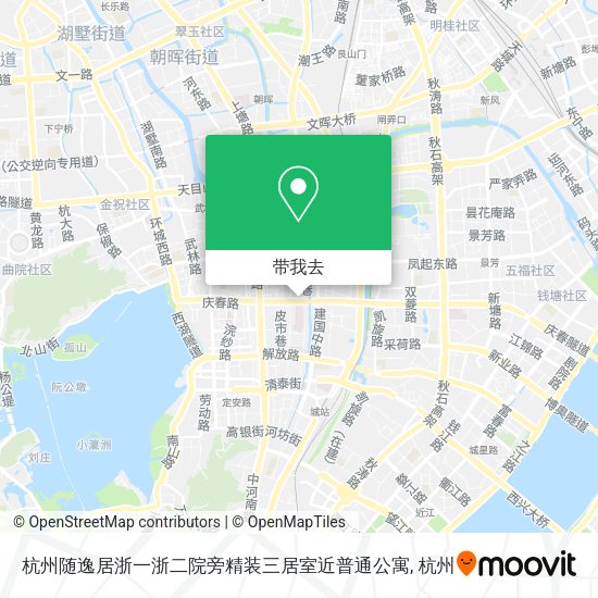 杭州随逸居浙一浙二院旁精装三居室近普通公寓地图