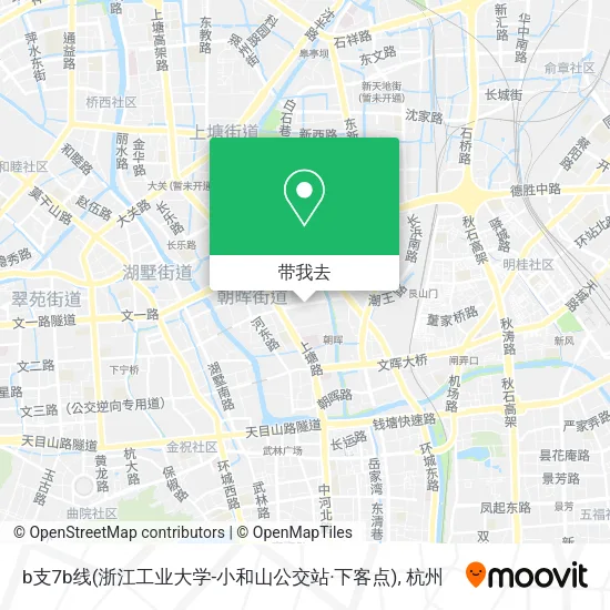 b支7b线(浙江工业大学-小和山公交站·下客点)地图