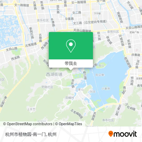 杭州市植物园-南一门地图
