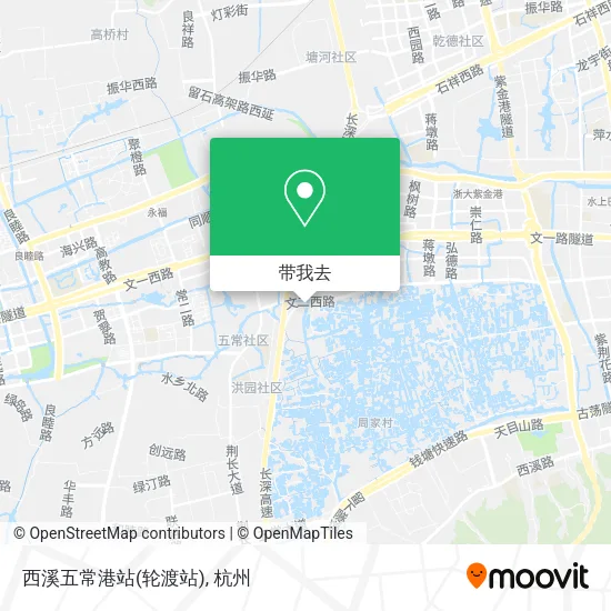 西溪五常港站(轮渡站)地图