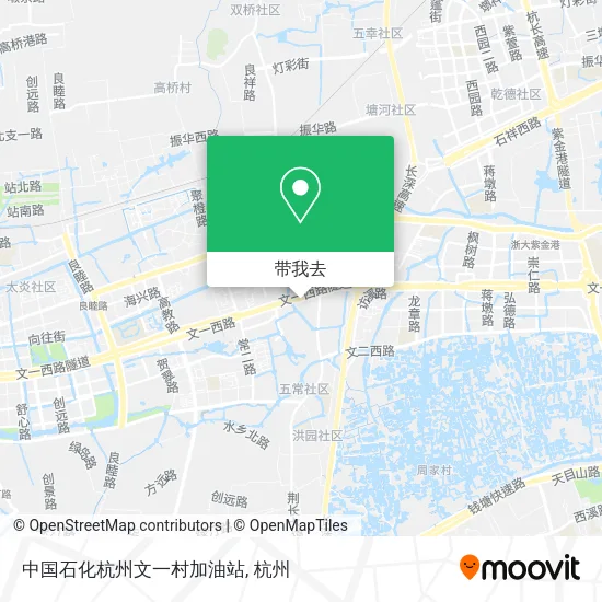 中国石化杭州文一村加油站地图