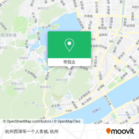 杭州西湖等一个人客栈地图