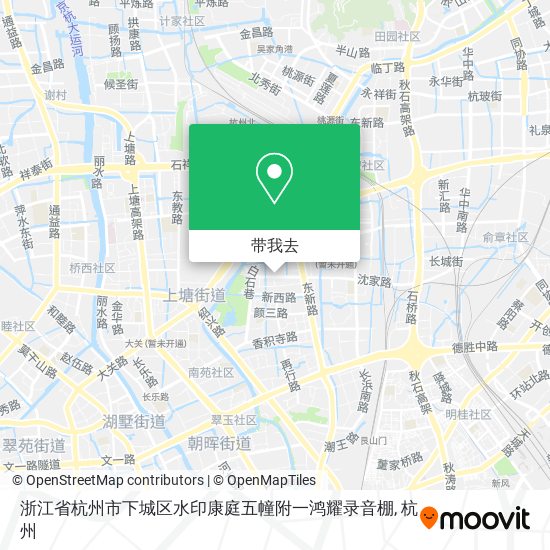 浙江省杭州市下城区水印康庭五幢附一鸿耀录音棚地图