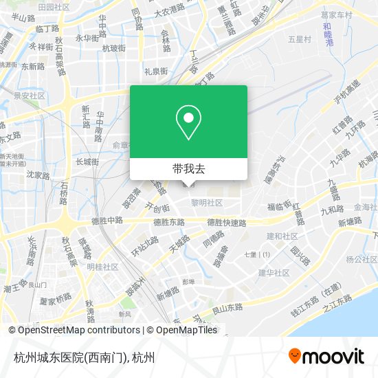 杭州城东医院(西南门)地图