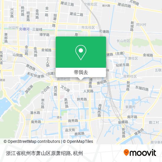 浙江省杭州市萧山区原萧绍路地图