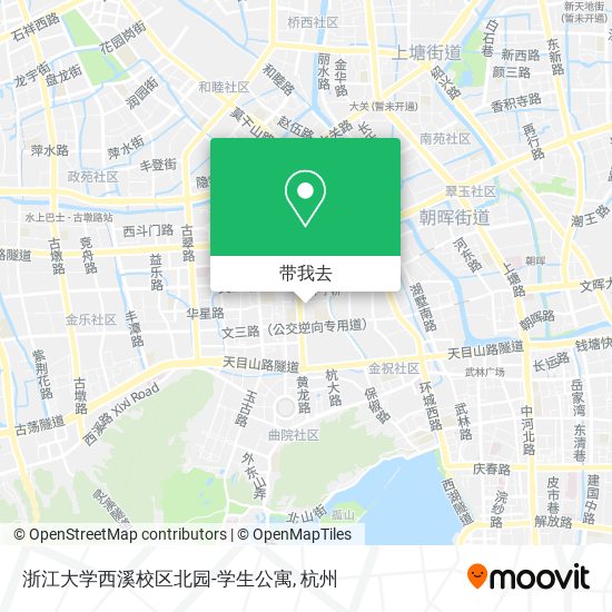 浙江大学西溪校区北园-学生公寓地图
