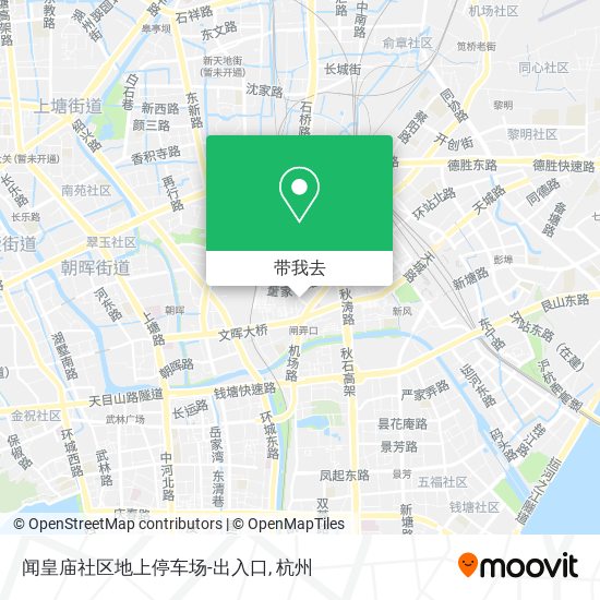 闻皇庙社区地上停车场-出入口地图