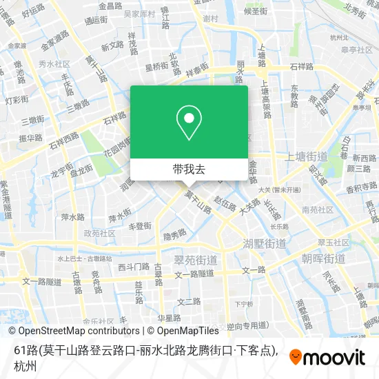 61路(莫干山路登云路口-丽水北路龙腾街口·下客点)地图