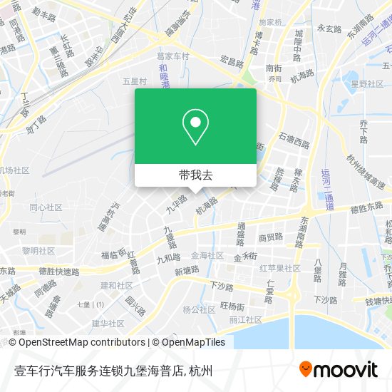 壹车行汽车服务连锁九堡海普店地图