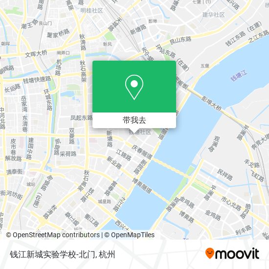 钱江新城实验学校-北门地图