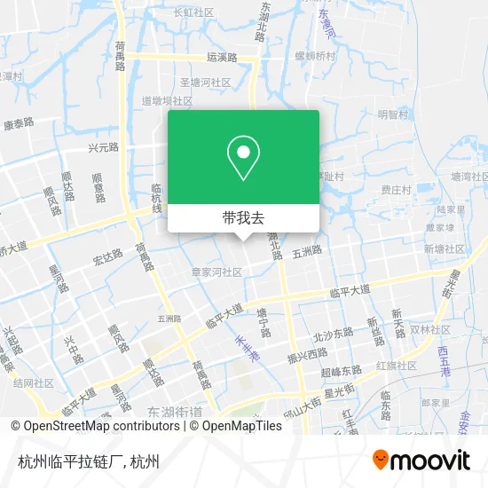 杭州临平拉链厂地图