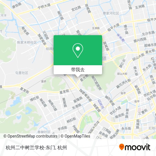 杭州二中树兰学校-东门地图
