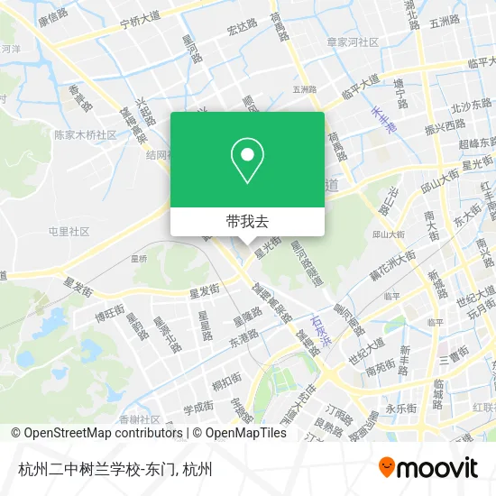 杭州二中树兰学校-东门地图