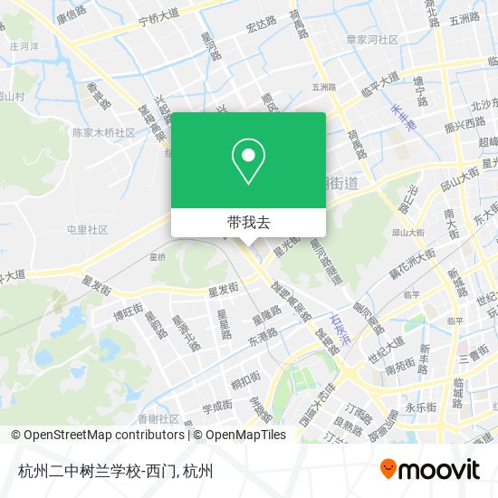 杭州二中树兰学校-西门地图