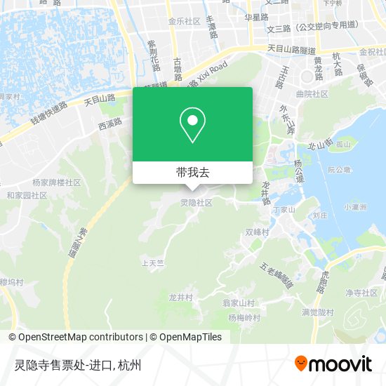 灵隐寺售票处-进口地图