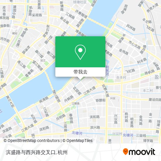 滨盛路与西兴路交叉口地图