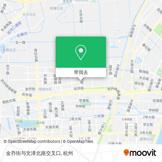 金乔街与文泽北路交叉口地图