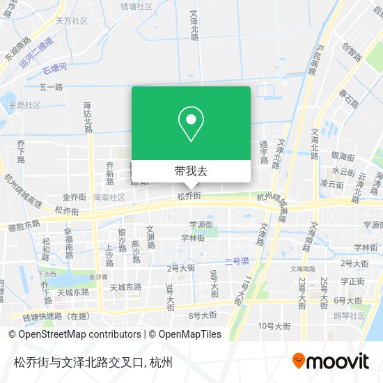 松乔街与文泽北路交叉口地图