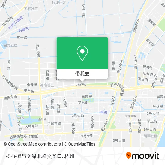 松乔街与文泽北路交叉口地图