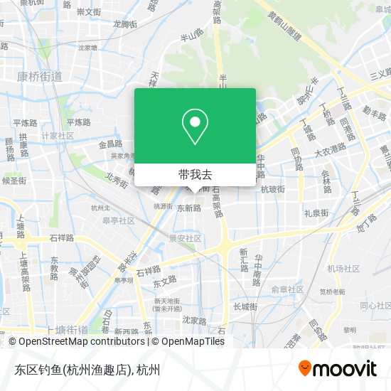 东区钓鱼(杭州渔趣店)地图