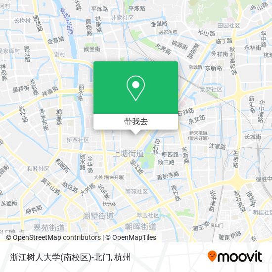 浙江树人大学(南校区)-北门地图