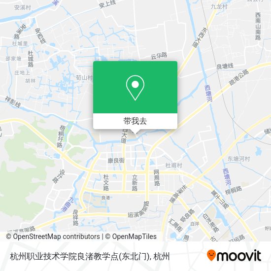 杭州职业技术学院良渚教学点(东北门)地图