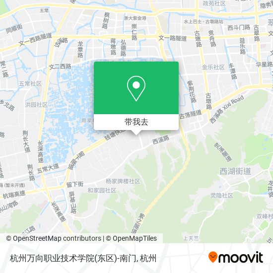 杭州万向职业技术学院(东区)-南门地图