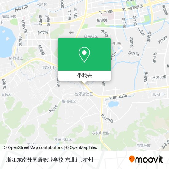 浙江东南外国语职业学校-东北门地图