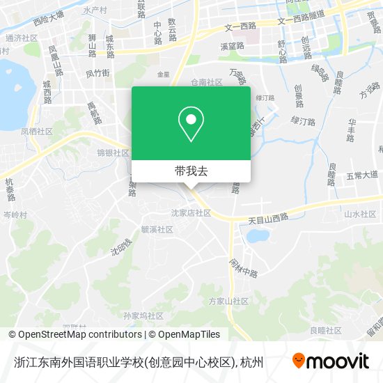 浙江东南外国语职业学校(创意园中心校区)地图