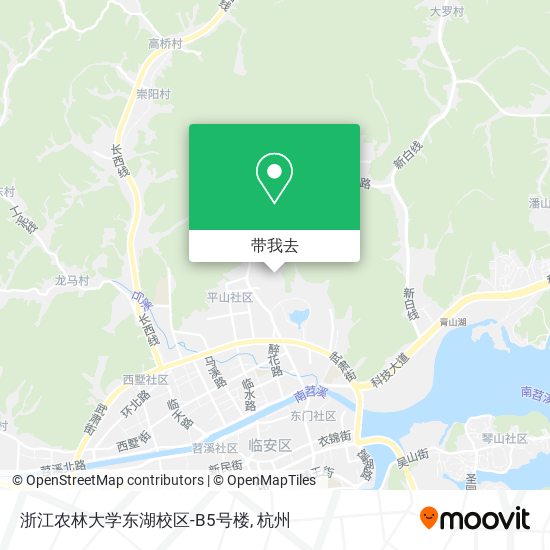 浙江农林大学东湖校区-B5号楼地图