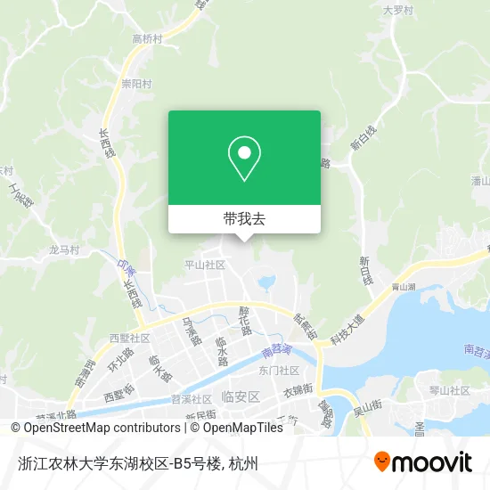 浙江农林大学东湖校区-B5号楼地图