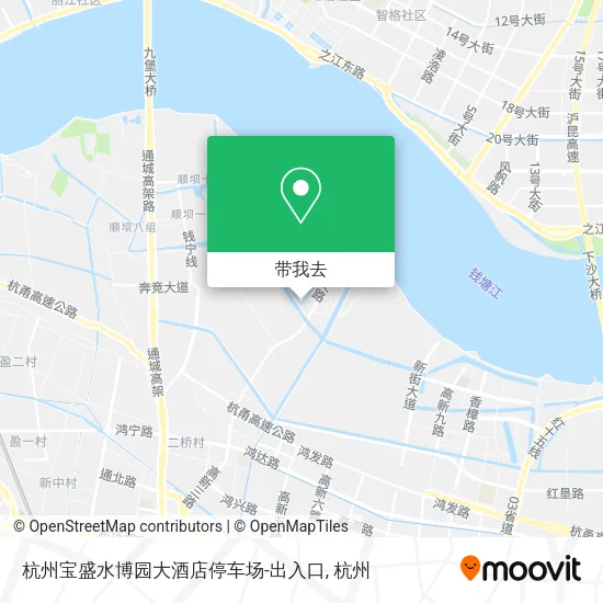杭州宝盛水博园大酒店停车场-出入口地图