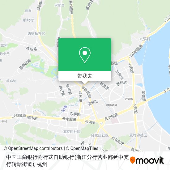 中国工商银行附行式自助银行(浙江分行营业部延中支行转塘街道)地图