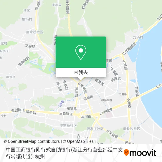 中国工商银行附行式自助银行(浙江分行营业部延中支行转塘街道)地图
