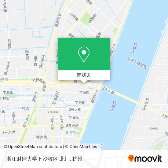 浙江财经大学下沙校区-北门地图