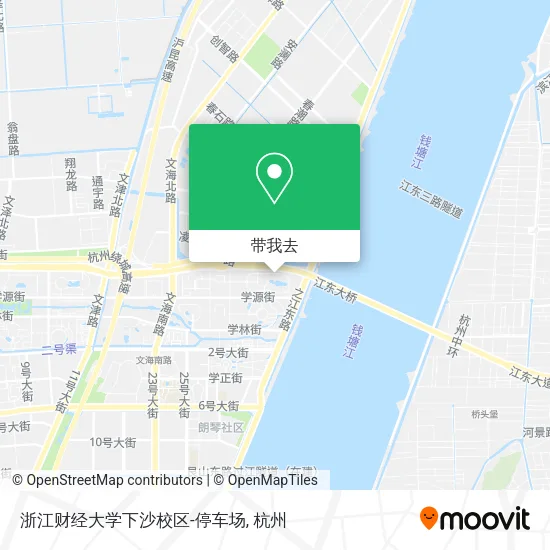 浙江财经大学下沙校区-停车场地图